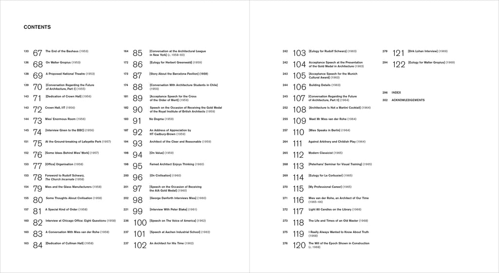 Mies in His Own Words