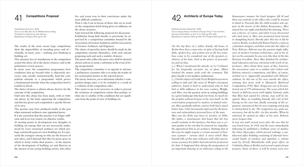 Mies in His Own Words