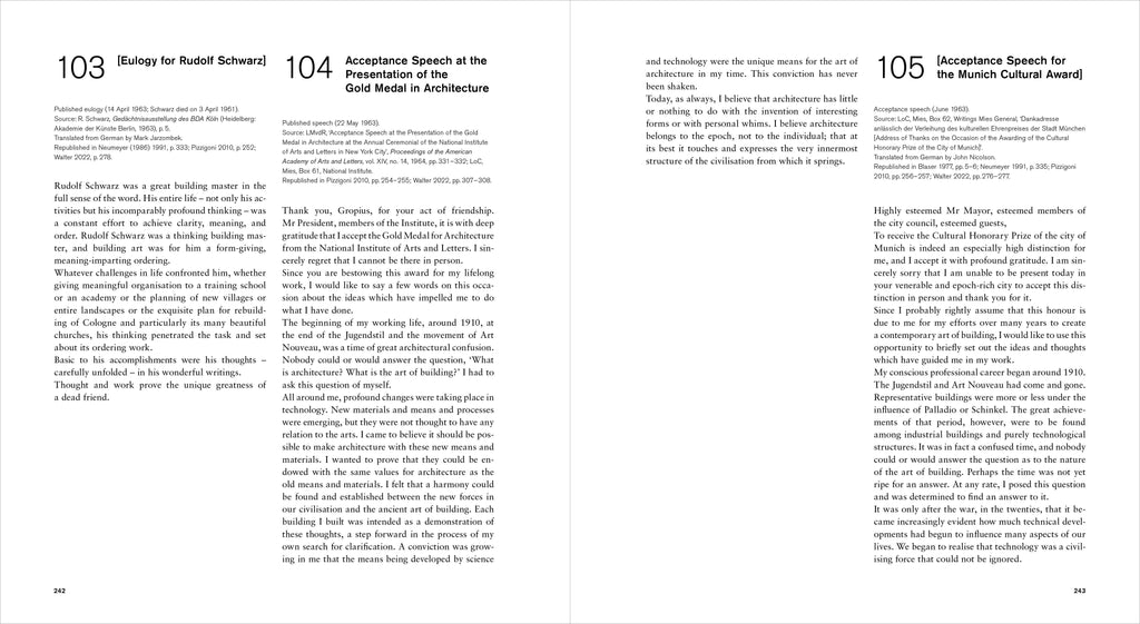 Mies in His Own Words