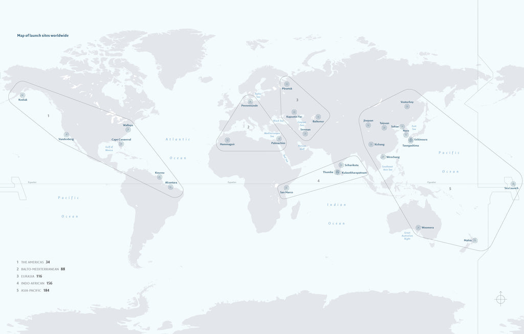 The Atlas of Space Rocket Launch Sites