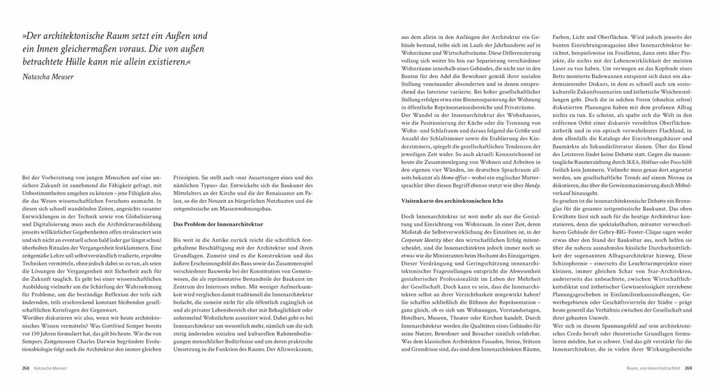 Geschichte und Theorie der Innenarchitektur